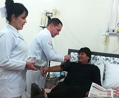 Кабинетът на Моралес съобщи, че той е лекуван в частна клиника в град Ла Пас СНИМКА: Ройтерс