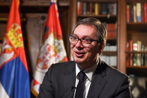 Сръбският президент Александър Вучич. СНИМКА: Ройтерс