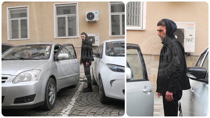 Ованес Торосян бъбри с приятел пред блока (Папарашки снимки)