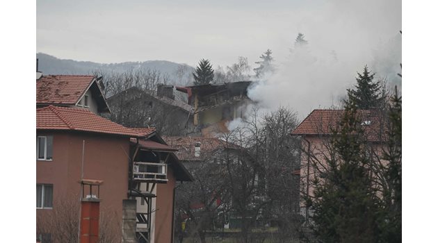 Къщата, която беше съборена от взрив в Банкя СНИМКА: Георги Палейков