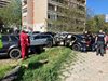 "Мерцедес" помете 5 автомобила в Кърджали (Снимки)