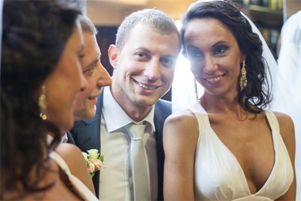 Светлана Кирова и Стефан Каръбски на сватбата си