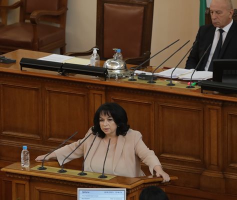 Министърът на енергетиката Теменужка Петкова съобщава пред депутатите за сдружаването на трите компании.