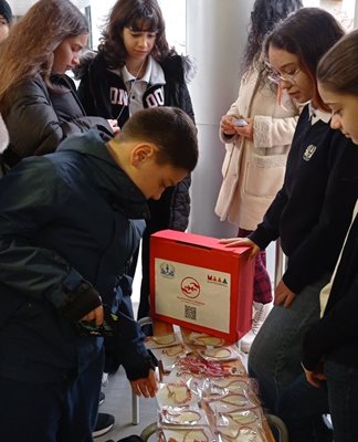 Участници в проекта "Българските шевици - мост между поколенията" също се включиха в благотворителния мартенски базар.