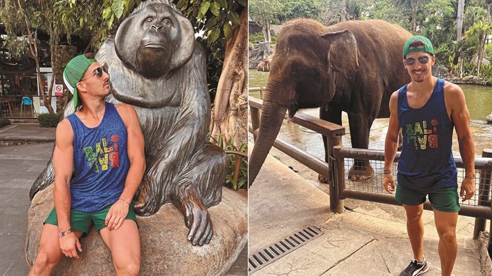 Финалист от "Игри на волята" медитира на Бали, мери сили със слон