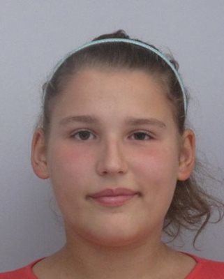 Ива Иванова Николова, на 15 години от Шумен  СНИМКА: МВР Шумен