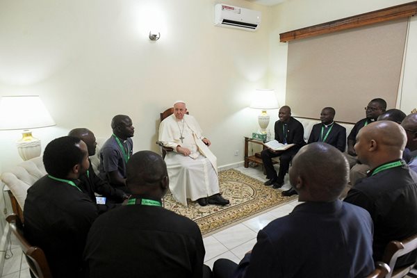Папа Франциск в Южен Судан. СНИМКА: Ройтерс