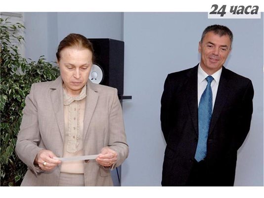 Времето за усмивки между Сергей Игнатов и Милка Коджабашиева свърши.
Снимка Архив "24 часа"