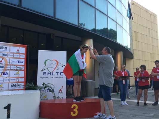 Ирен Дикова спечели първия медал за България в Линяно Сабиадоро.  СНИМКА: ГЕОРГИ ПЕЕВ