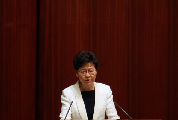Лидерката на Хонконг Кари Лам СНИМКА: Ройтерс