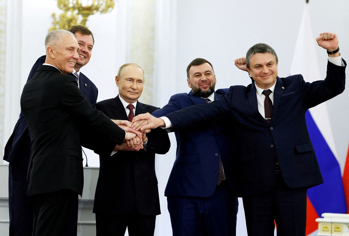 Четирите украински области официално станаха държавна граница на Русия