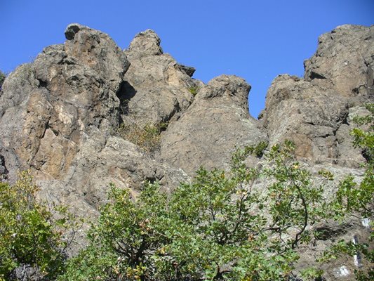 Природният феномен Каменната сватба край село Медово в община Братя Даскалови привлича много туристи, но достъпът до скалите е труден.