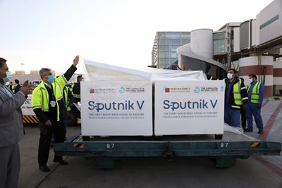 The first shipment of the Russian Sputnik V vaccine arrives at Imam Khomeini Airport in the Iranian capital, Tehran.  PHOTO: Reuters