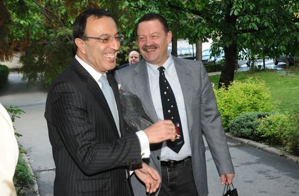 Димитър Цонев и Петър Стоянов  на 60-годишнината на президента