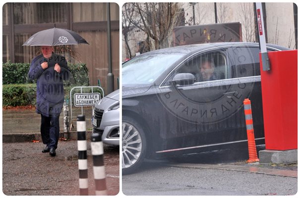 Александър Томов с хотелско чадърче