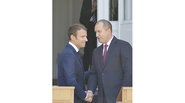 Президентът Румен Радев с френския си колега Еманюел Макрон