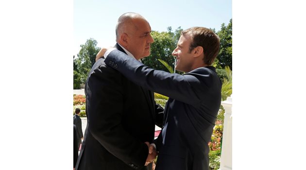 Премиерът Бойко Борисов и френският президент Еманюел Макрон
