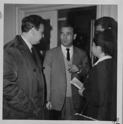 Еврокомунистът Жан Диар (в средата) с Петър Младенов при едно от гостуванията си в София.