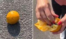 Нов трик на крадците: портокали натъпкани с пирони пред гумите на колата