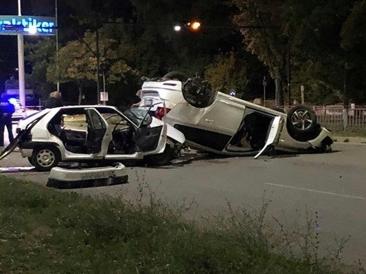 Тежката катастрофа в  Шумен, при която загина 22-годишната Светомира Станчева. 
Снимка: Архив