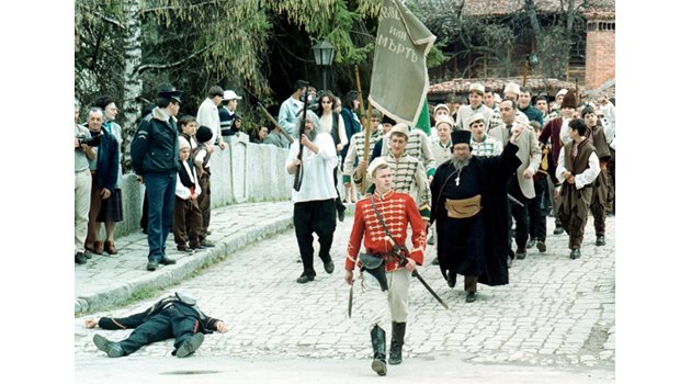 Възстановка на Априлското въстание в Копривщица през 2002 г. Снимка: Деси Кулелиева
