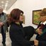 Десислава Атанасова поздрави художника Иван Ташков-Балзак с изложбата му. Снимки: Авторът