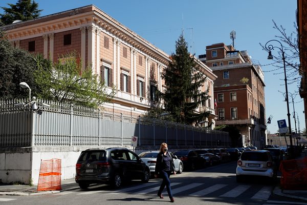 Руското посолство в Рим, където са работили военните аташета Немудров и Острухов.
СНИМКА: РОЙТЕРС