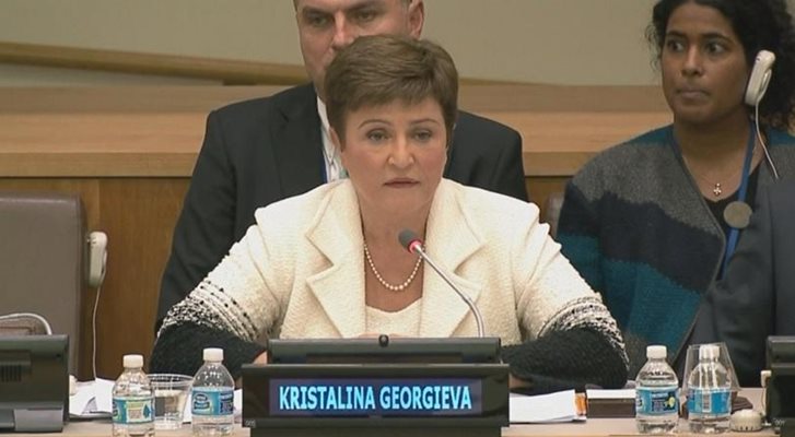 Кристалина Георгиева отговаря на въпроси в Общото събрание на ООН.