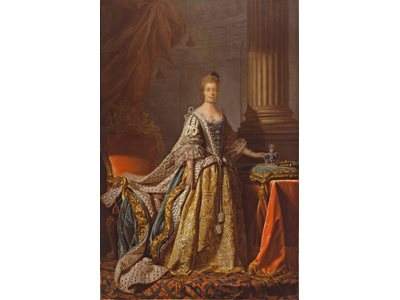 Портретът на кралица Шарлот, в който си личат следите от смесена раса.