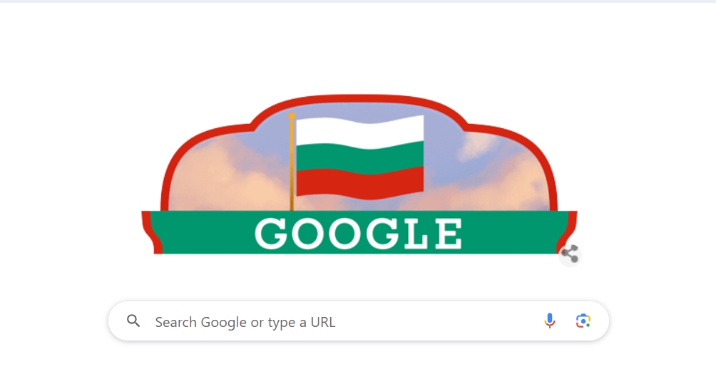Google оцвети логото си в цветовете на българския флаг