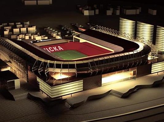 Така може да изглежда новият стадион на ЦСКА след няколко години, ако започне строителството.