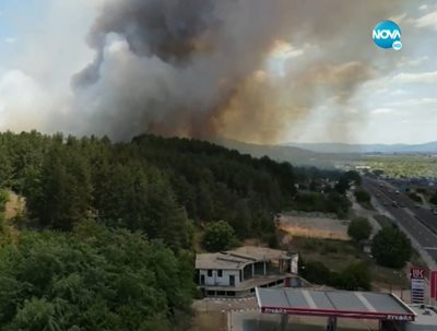 Пожарът край Казанлък
Кадър: Нова тв