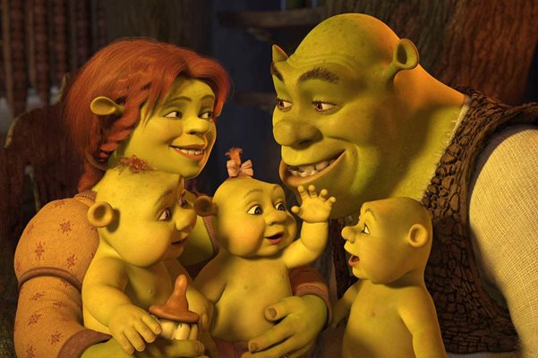 Шрек и семейството му в едноименната анимация