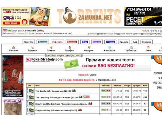 Сайтът "Zamunda", който е най-търсеният от интернет потребителите у нас.
СНИМКИ: ПИЕР ПЕТРОВ, МВР И АРХИВ