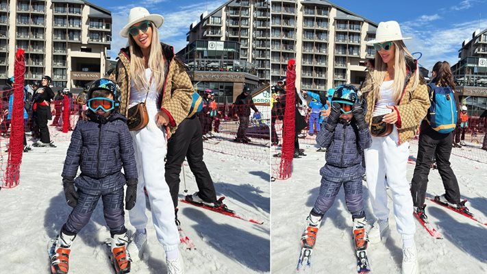 Златка заведе детето на ски