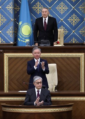 Президентът на Казахстан Касим-Жомарт Токаев  СНИМКА: Ройтерс