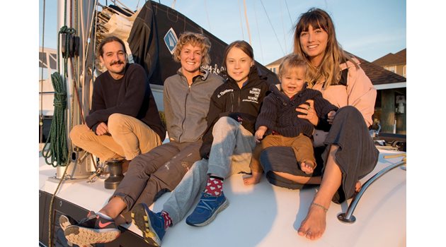 Шведската екоактивистка Грета Тунберг отплава днес от САЩ за Европа с катамаран СНИМКИ: РОЙТЕРС