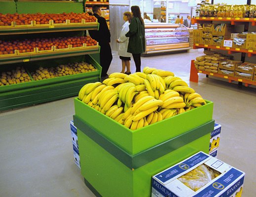 Бананите се оказват сред храните с най-голямо увеличение на цената за последната година - с 50%
