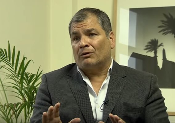 Бившият президент на Еквадор Рафаел Кориа КАДЪР: Youtube/euronews