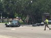 Кола се заби  в погребение  в Орландо (обзор)