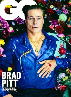 Актьорът Брад Пит на корицата на списание GQ
Снимка: Туитър/GQ Magazine
