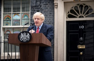 Boris Johnson speaks on Downing Street 10 after returning to work, cured of a coronavirus.
PHOTOGRAPHY: Reuters