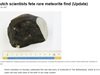 В Холандия беше открит рядък метеорит
