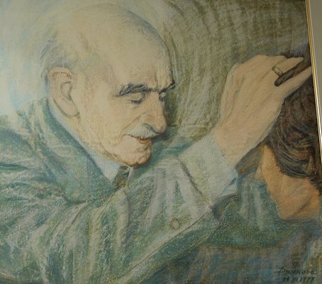 Лечителя, нарисуван от дъщеря му Лили Димкова