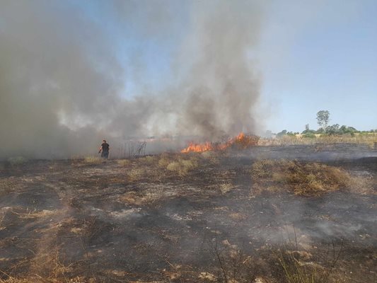 Пожарите, причинени от палене на сухи треви, зачестяват