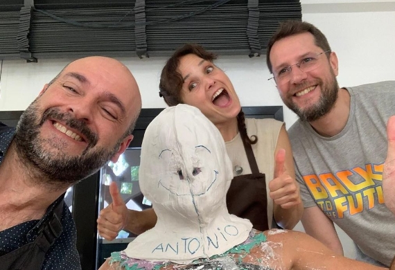 Направиха отливка на главата на Антонио Бандерас за нов филм (Видео)