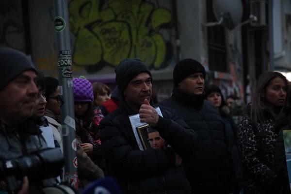 Протест в София срещу освобождаването на шофьора, прегазил Филип на пешеходна пътека СНИМКА: Николай Литов