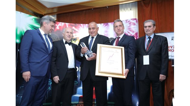 Борисов получава наградата “Европейска личност на годината”.