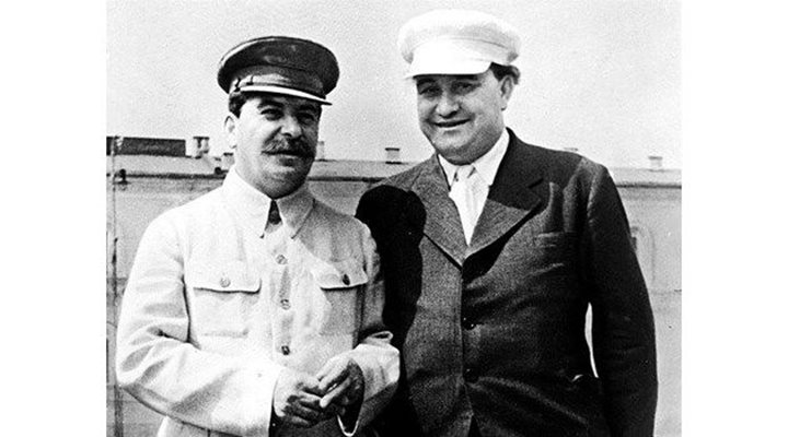 Георги Димитров И  Йосиф Висарионович Сталин в Москва през 30-те години на ХХ век.