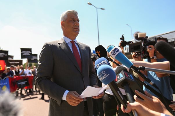 Хашим Тачи по-рано днес подаде оставка от поста президент на Република Косово. СНИМКА: Ройтерс